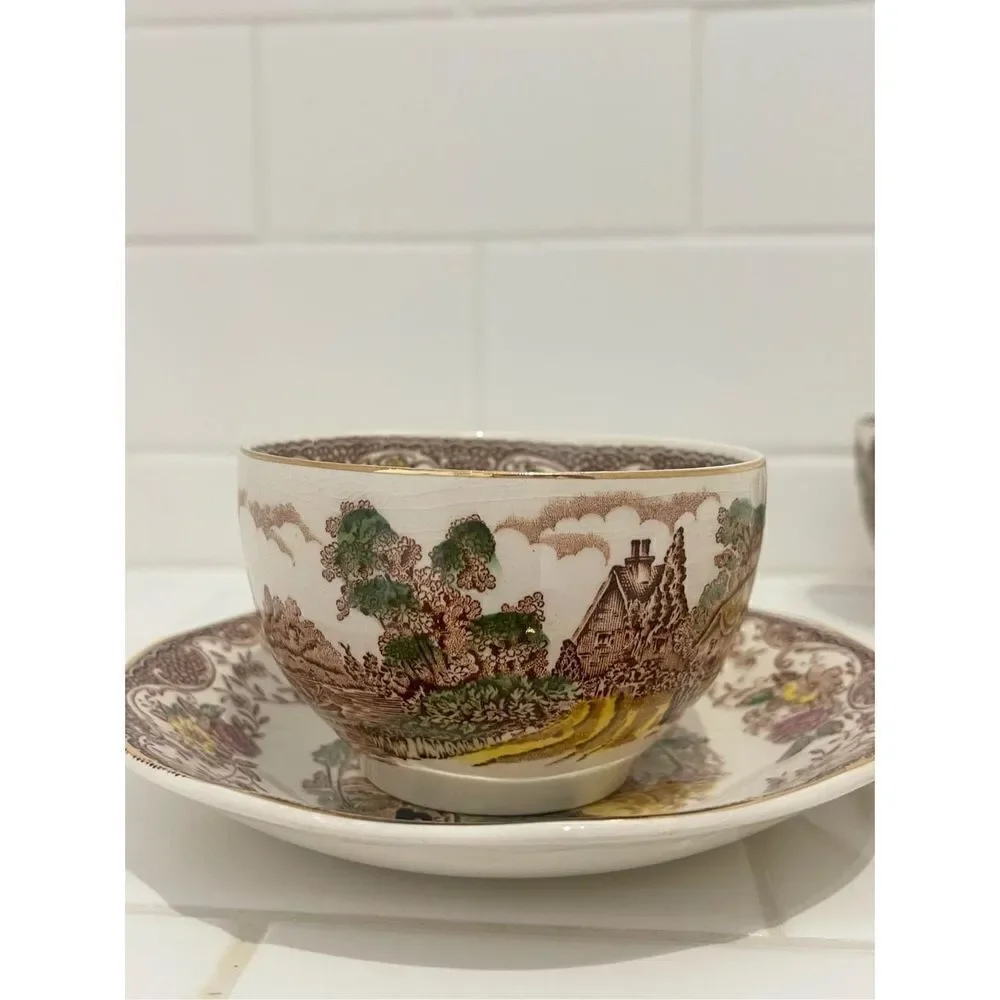 Barker Bros OLDE ENGLAND CUP & SAUCER Set (2)